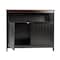 Flash Furniture Mayfield 40in. Buffet and Sideboard w/Dbl Door Storage Cabinet and Open Storage Shelf, Blk w/Walnut NAN-F-HY-B23108-BLWAL-GG - alternate 8